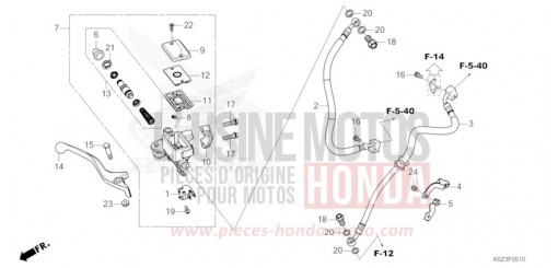 MAITRE-CYLINDRE DE FREIN AVANT CYLINDRE GB350SS de 2025